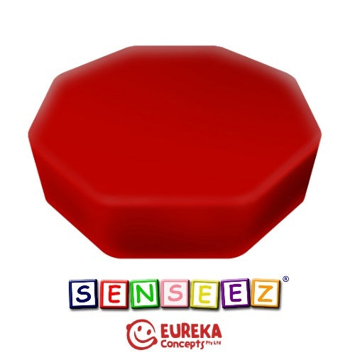 Senseez Originals vibrating soccer vinyl cushion - 'Red Hexagon'