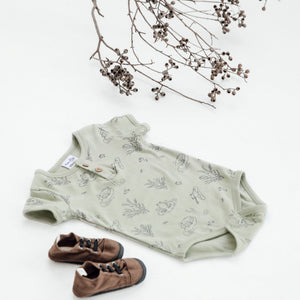 Aster & Oak Frog Pond AOP Henley Onesie