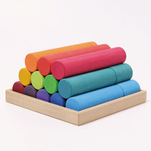 Grimm's Spiel and Holz Large Building Rollers Rainbow