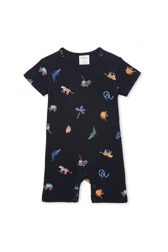 Midnight Blue Jungle Romper by Milky