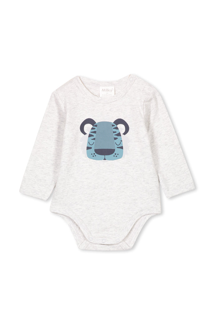 Silver Marle Tiger Bubbysuit by Milky