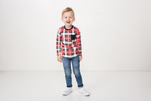 Red/Navy/Oatmeal Check Tee by Milky