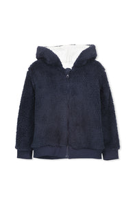 Navy Sherpa With Hood by Milky