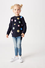 Navy Spotty Sweat by Milky