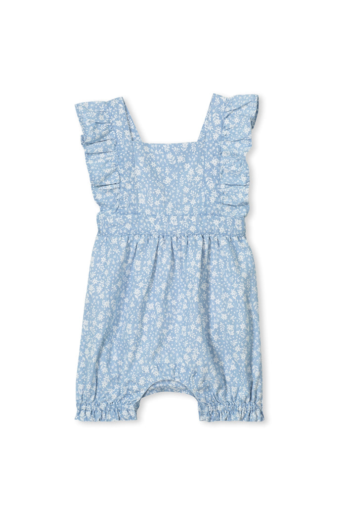 Chambray Denim Baby Playsuit by Milky