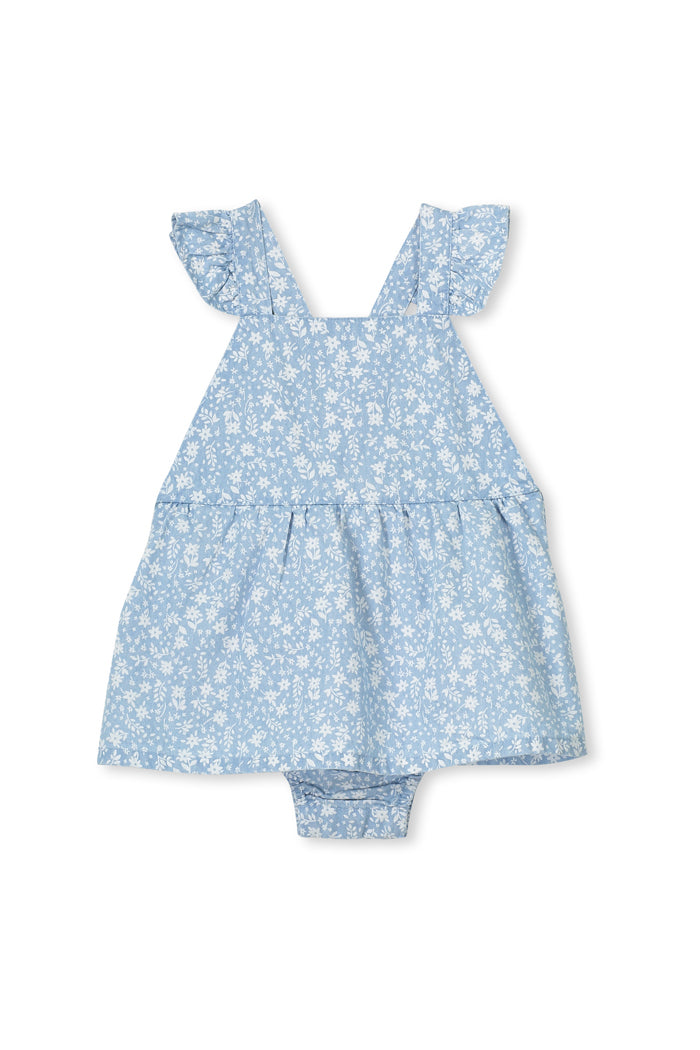 Chambray Denim Baby Dress by Milky