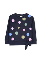 Navy Spotty Sweat by Milky