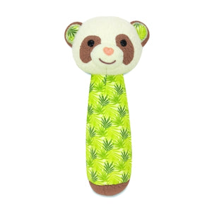 Apple Park Organic Patterned Panda Squeaky Rattle Toy
