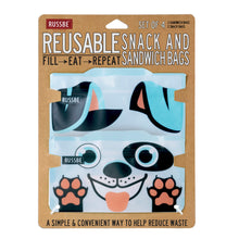 Russbe Reusable Snack and Sandwich Bags - Dog (set of 4)