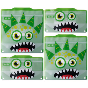 Russbe Reusable Snack and Sandwich Bags - Green Monster (set of 4)