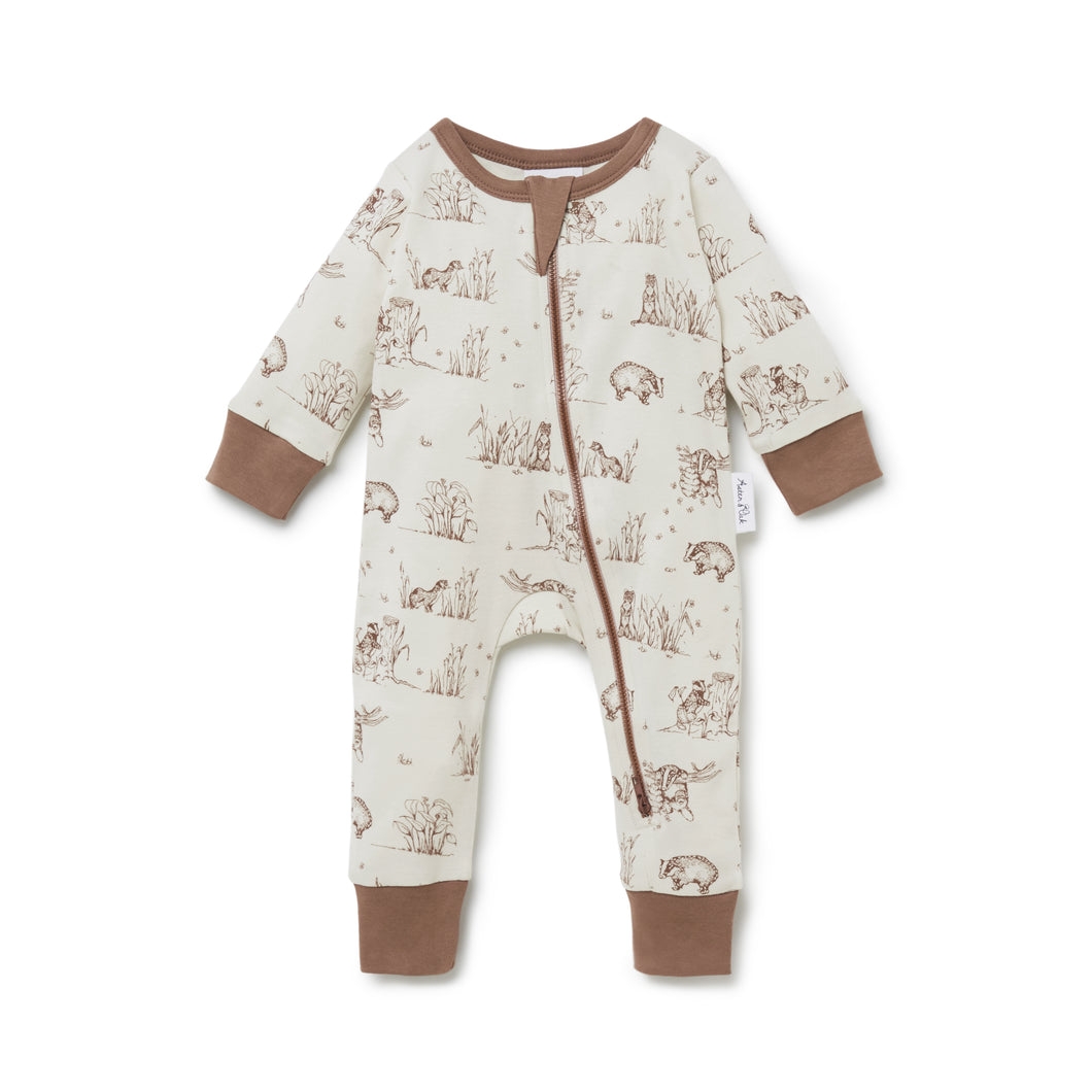 Aster & Oak Badger Zip Romper