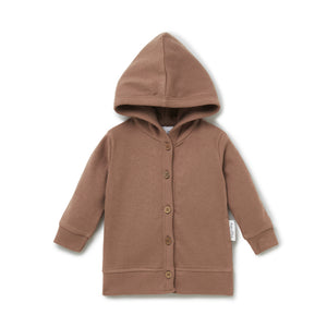 Aster & Oak Cocoa Rib Hooded Cardigan