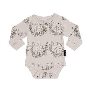 Aster & Oak Bunny Henley Onesie