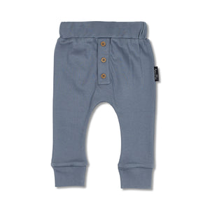 Aster & Oak Navy Button Slouch Pant