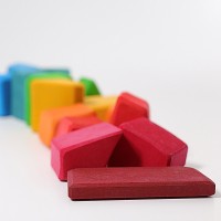 Grimm's Spiel und Holz Waldorf Coloured Blocks 15 pieces