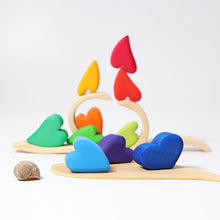 Grimm's Spiel Und Holz -Building Set Rainbow Hearts