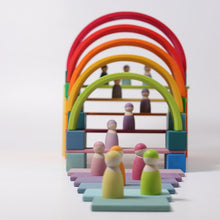 Grimm's Spiel and Holz 12 Pastel Friends - Diverse multicoloured new range
