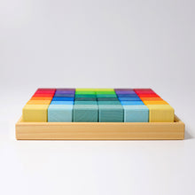 Grimm's Spiel and Holz 36 Squares Mosaic Cubes - Rainbow