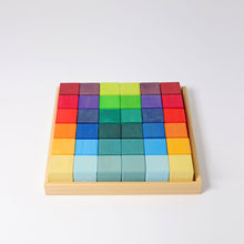 Grimm's Spiel and Holz 36 Squares Mosaic Cubes - Rainbow