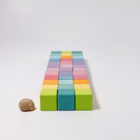 Grimm's Spiel and Holz 36 Squares Mosaic Cubes - Pastel