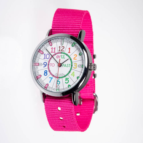 EasyRead Time Teacher Watch - Pink band with rainbow face