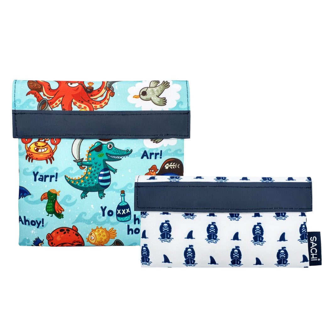 Sachi Lunch Pockets - Pirate Bay, set of 2