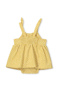 Chartreuse Spot Baby Dress by Milky