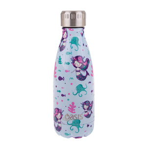 Oasis Double Wall Insulated Stainless Steel Drink Bottle - Mermaids 350 ml
