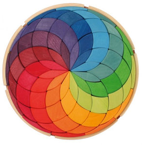 Grimm's Spiel and Holz Wooden Mandala Circle Coloured Spiral