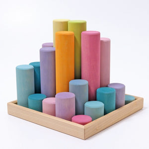 Grimm's Spiel and Holz Large Building Rollers Pastel