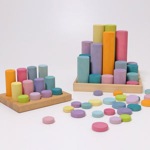 Grimm's Spiel and Holz Large Building Rollers Pastel