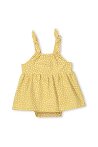 Chartreuse Spot Baby Dress by Milky