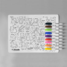 "Into The Wild" HeyDoodle Reusable Colour-in Silicone Placemat