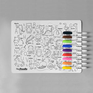 "Into The Wild" HeyDoodle Reusable Colour-in Silicone Placemat