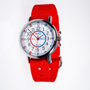 EasyRead Time Teacher Watch - Red band with Blue and Red face