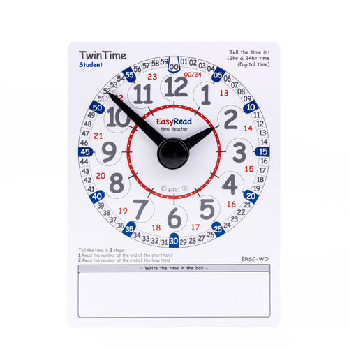 EasyRead Twin Time cards - Student Edition (Pack of 10)