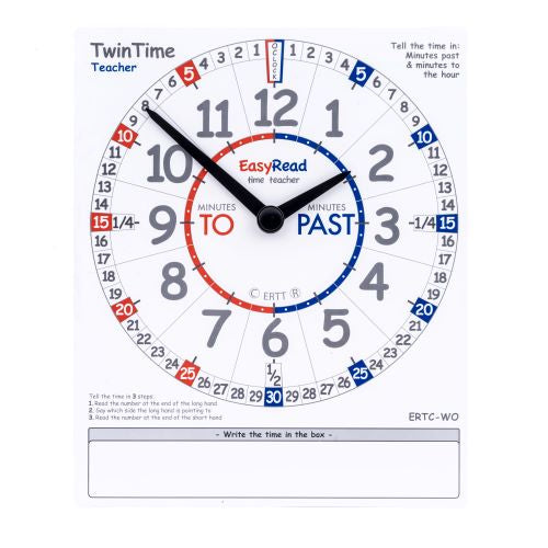 EasyRead Twin Time cards - Teacher Edition