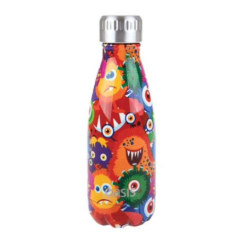 Oasis Double Wall Insulated Stainless Steel Drink Bottle - Monsters 350 ml