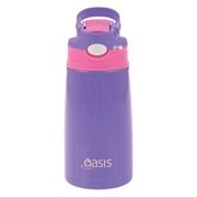 Oasis Kid's Double Wall Insulated Stainless Steel Drink Bottle 350 ml - Purple/Pink
