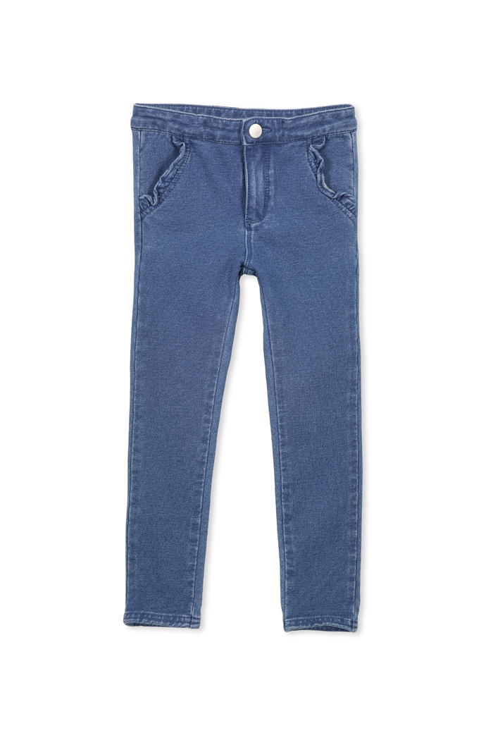 Denim Frill Pant by Milky