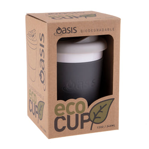 Oasis Biodegrabable Eco-Cup 340ml / 12oz - Charcoal