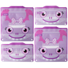 Russbe Reusable Snack and Sandwich Bags - Purple Monster (set of 4)